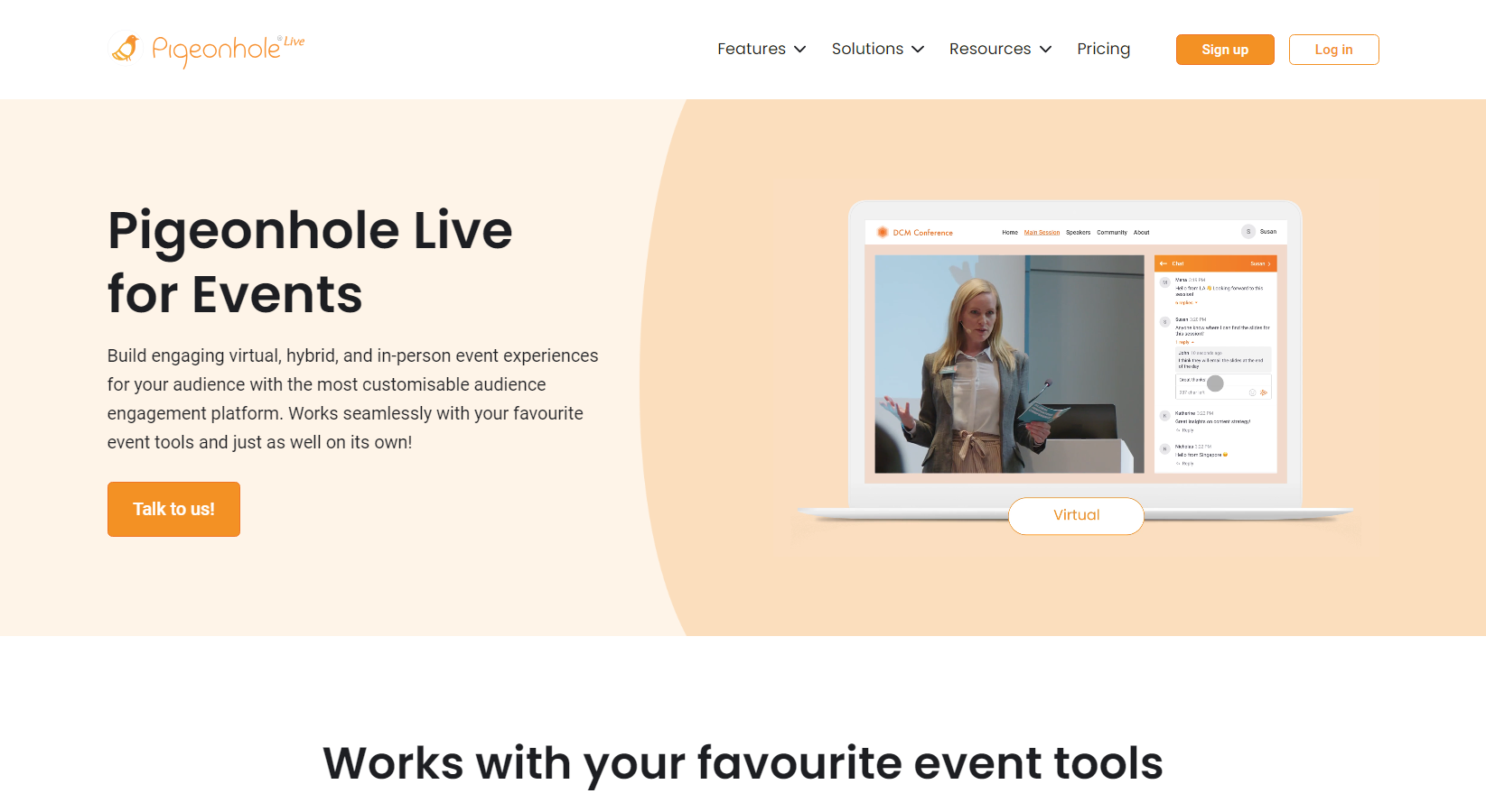 Pigeonhole Live for Events